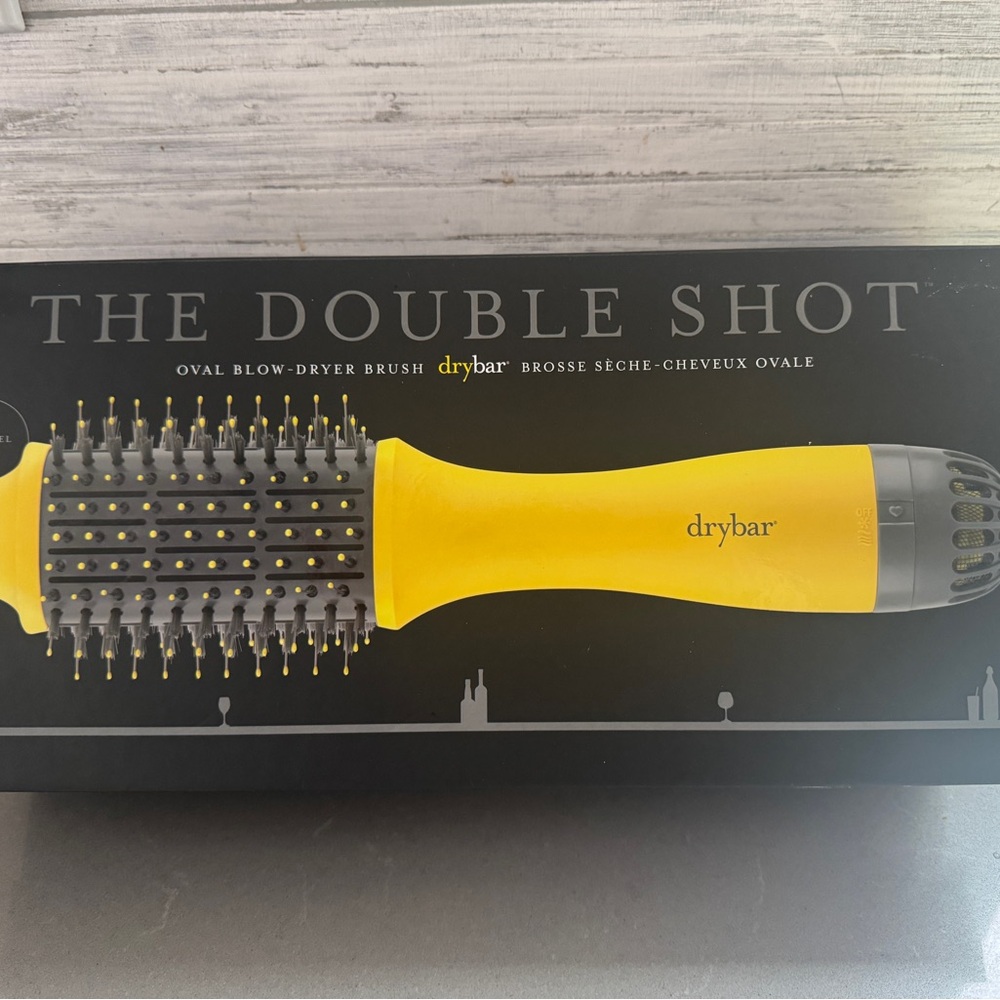 Double shot oval blow dryer-brush